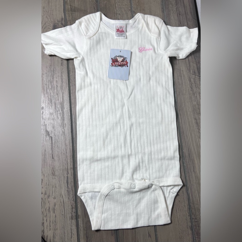 Baby Guess RARE‎ NEW VINTAGE Layette XL 18-24 Girls with Pink Embroidered Logo